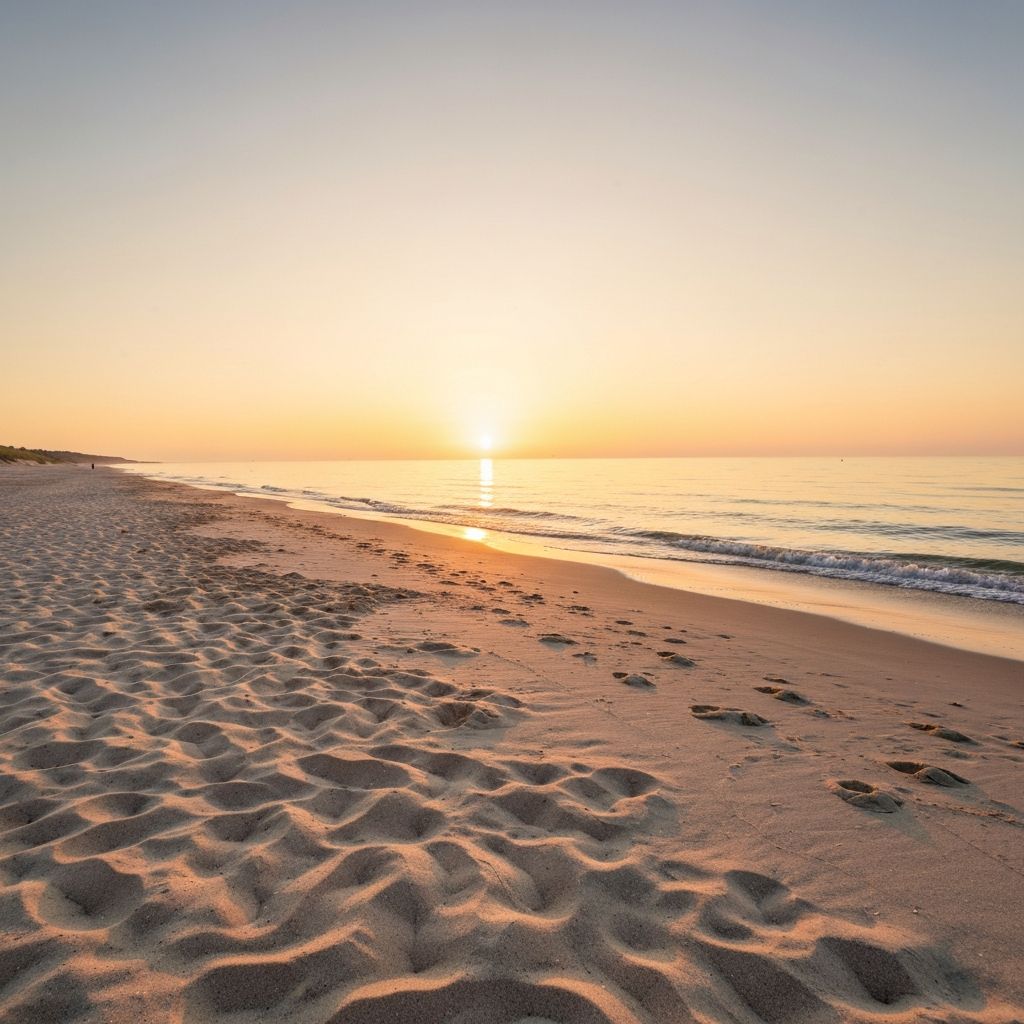 Beach training in Trelleborg at golden hour